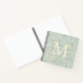 Carnet Elegant Monogram Pastel Green Jasmine Floral (Intérieur)