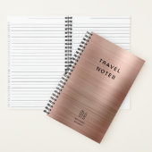 Carnet Élégant Monogram Rose Gold Travel (À l'intérieur)