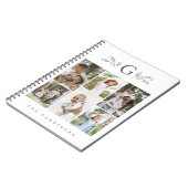 Carnet Élégant Monogramme botanique 6 Photo Collage (Côté gauche)