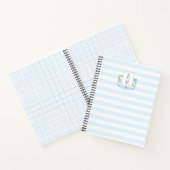 Carnet Elégant Monogramme Côtier Planification Mariage (Intérieur)