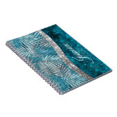 Carnet Élégant monogramme de feuilles de parties scintill (Côté Droit)