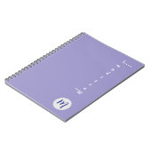 Carnet Élégant Monogramme Écriture Violet Bureau École (Côté gauche)