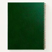 Carnet Élégant Monogramme en cuir vert or (Dos)
