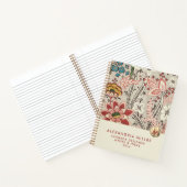 Carnet Élégant Monogramme Floral (Intérieur)