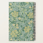 Carnet Élégant monogramme floral jasmin vert (Verso)