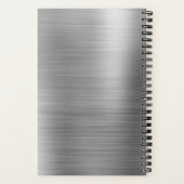 Carnet Élégant Monogramme Gris Argent Voyage (Verso)