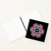 Carnet Élégant Monogramme Mandala multicolore (Intérieur)
