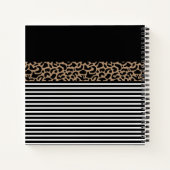Carnet Élégant Monogramme noir Poster de animal léopard N (Dos)
