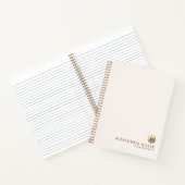 Carnet Élégant Monogramme Or Crème d'Ivoire (Intérieur)