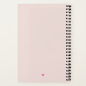 Carnet Élégant monogramme or écriture fleurs roses bleues (Verso)