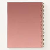 Carnet Élégant Monogramme Or Rose (Dos)