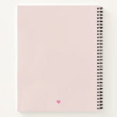 Carnet Élégant Monogramme Or Script Rose Blue Flowers (Dos)