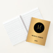 Carnet Élégant Monogramme professionnel Black Gold modern (Intérieur)