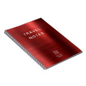 Carnet Élégant Monogramme Red Travel (Côté Droit)