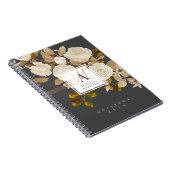 Carnet Élégant Monogramme Rose Gold Grey (Côté Droit)