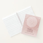 Carnet Élégant Monogramme Rose Gold Parties scintillant G (Intérieur)