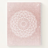 Carnet Élégant Monogramme Rose Gold Parties scintillant G (Dos)