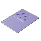 Carnet Élégant Monogramme Script Bureau École Violet (Côté gauche)