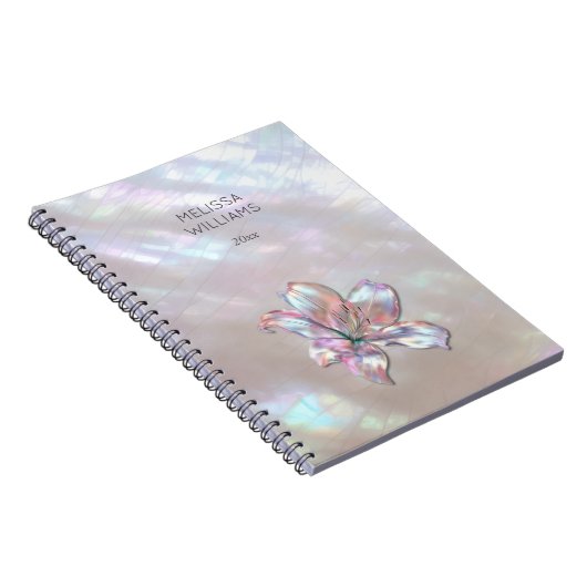 Carnet Elegant Mother-of-Pearl Lily (Côté Droit)