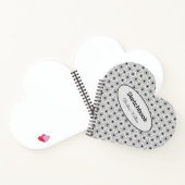Carnet Elégant motif Abstrait noir & blanc forme coeur (Intérieur)