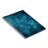 Carnet Elégant Motif d'aquarelle Mandala Turquoise (Côté Droit)