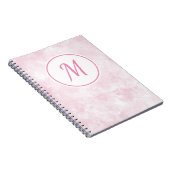 Carnet Élégant Motif d'aquarelle rose (Côté Droit)