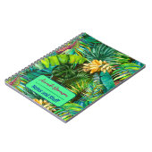 Carnet Élégant motif de banane à fleurs feuilles tropical (Côté gauche)