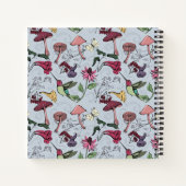 Carnet Élégant Motif de colibri floral bleu (Dos)