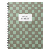 Carnet Elégant Motif de tableau de bord bleu et gris (Devant)