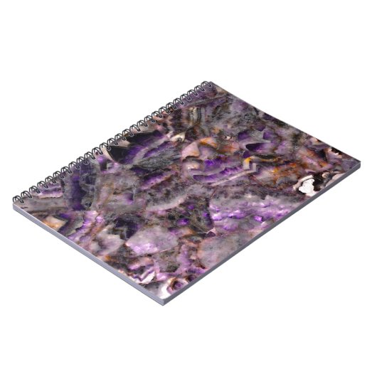 Carnet Elégant motif en marbre de pierre de quartz violet (Côté gauche)