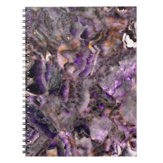 Carnet Elégant motif en marbre de pierre de quartz violet (Devant)