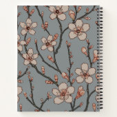 Carnet Élégant Motif Fleur rose Douce Fleur Fleur de Ceri (Dos)
