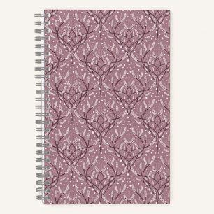 Carnet Élégant motif floral de la vigne de lavande