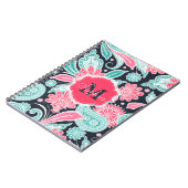 Carnet Elégant motif floral paisley tendance (Côté gauche)