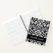 Carnet Elégant motif noir blanc Damas (Intérieur)