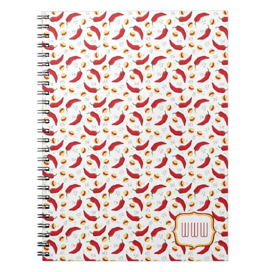 Carnet Élégant Motif Red Chile (Devant)