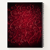 Carnet Élégant Motif Red Swirl (Dos)