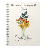 Carnet Elegant Name || Modern Paper Quilled Flowers (Devant)