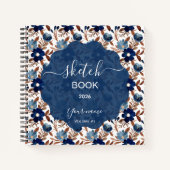 Carnet Elegant Navy Floral (Devant)