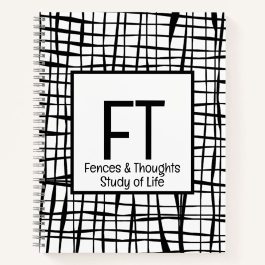 Carnet Elégant noir blanc Abstrait (Devant)