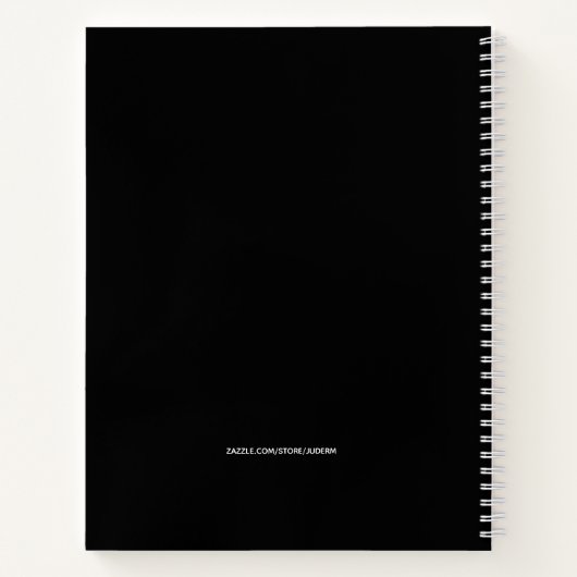 Carnet Élégant Noir Nom de la famille de monogramme d'or (Dos)