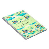 Carnet Élégant nom de script canards turquoise Recette (Côté Droit)