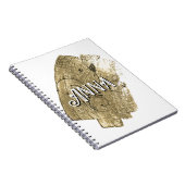 Carnet Élégant Nom Or Moderne (Côté Droit)