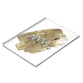 Carnet Élégant Nom Or Moderne (Côté gauche)