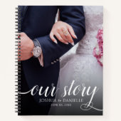 Carnet Elegant Notre Histoire Mariage photo manuscrit (Devant)