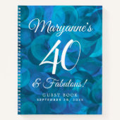 Carnet Elégant Ocean Blue 40 et fabuleuse fête d'annivers (Devant)