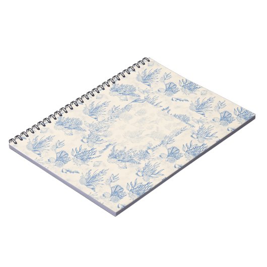 Carnet Elégant océane bleu toile (Côté gauche)