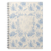 Carnet Elégant océane bleu toile (Devant)