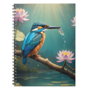 Carnet Élégant oiseau de martin-pêcheur