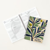 Carnet Elegant Olive Branch Personalized Recipe Book (Intérieur)